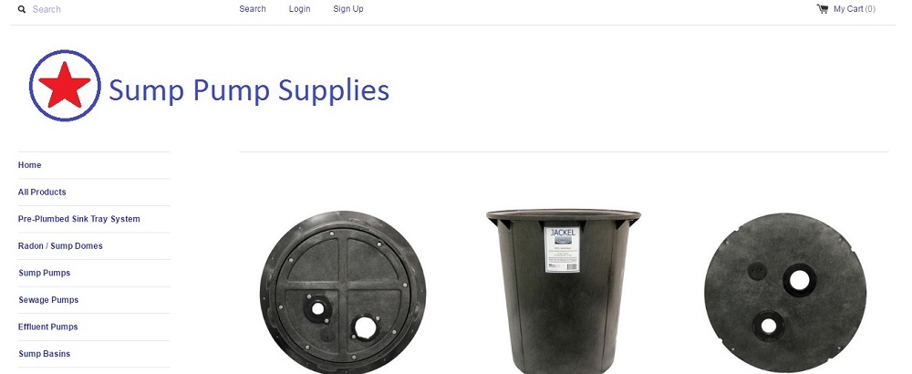 SumpPumpSupplies.com Homepage
